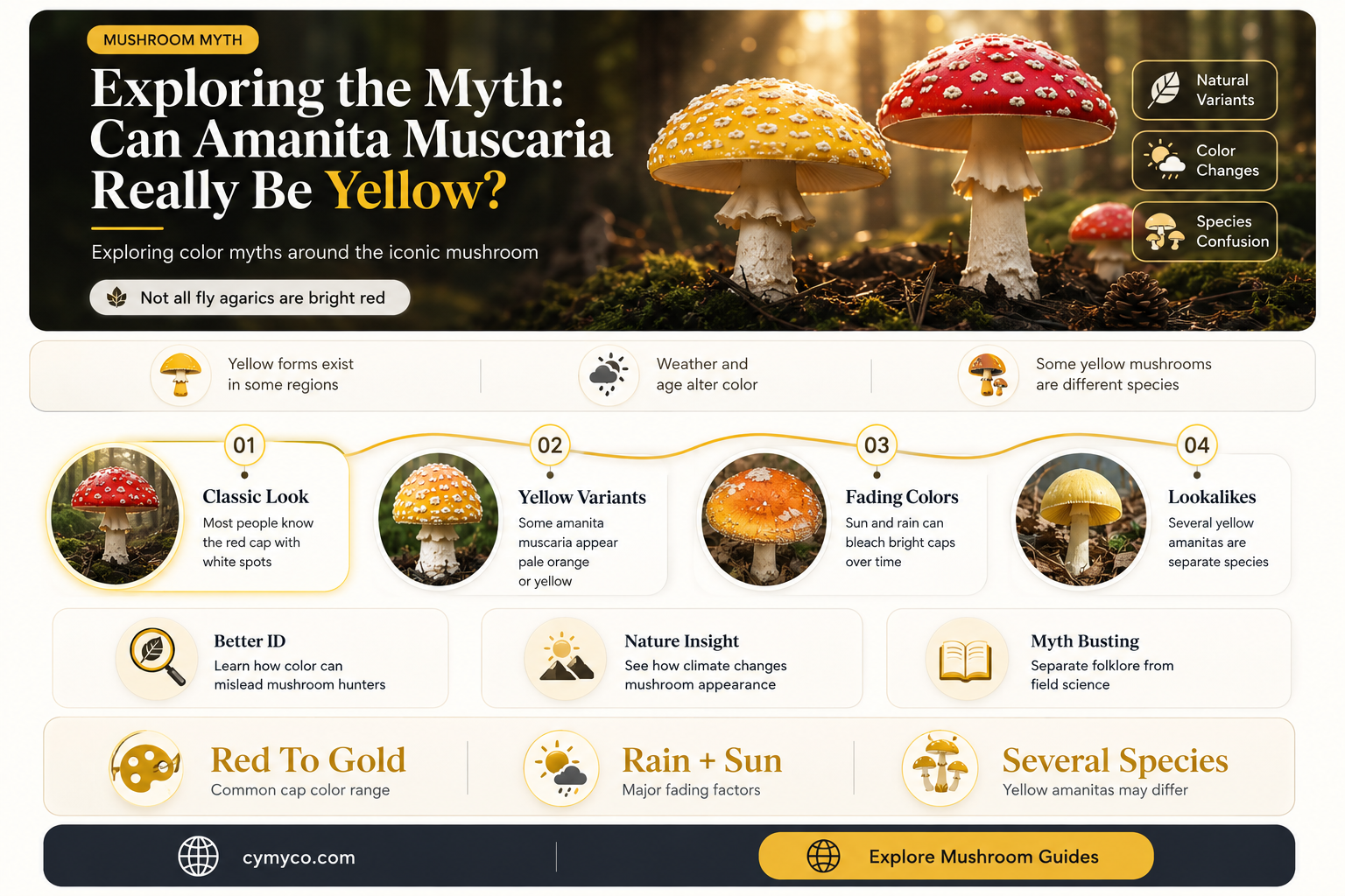 can amanita muscaria be yellow