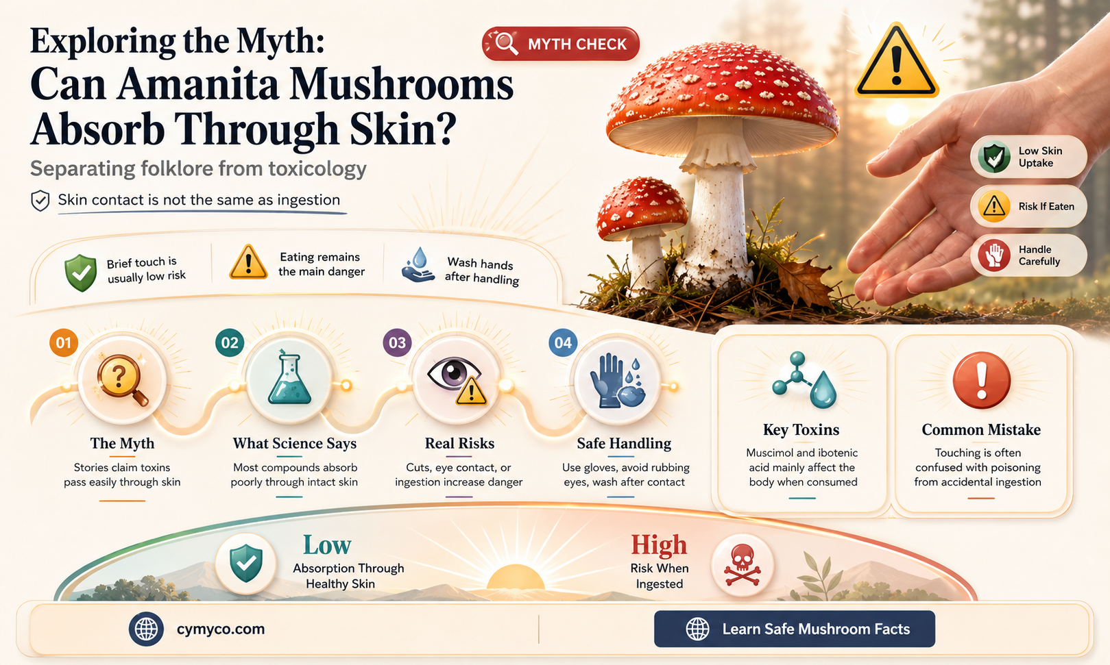 can amanita absorb intonskin