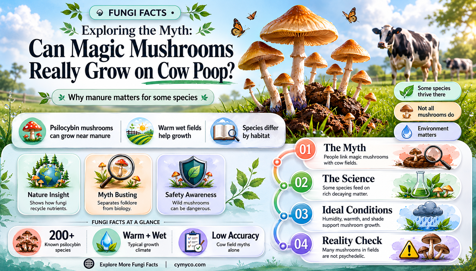 do magic mushrooms grow on cow poop