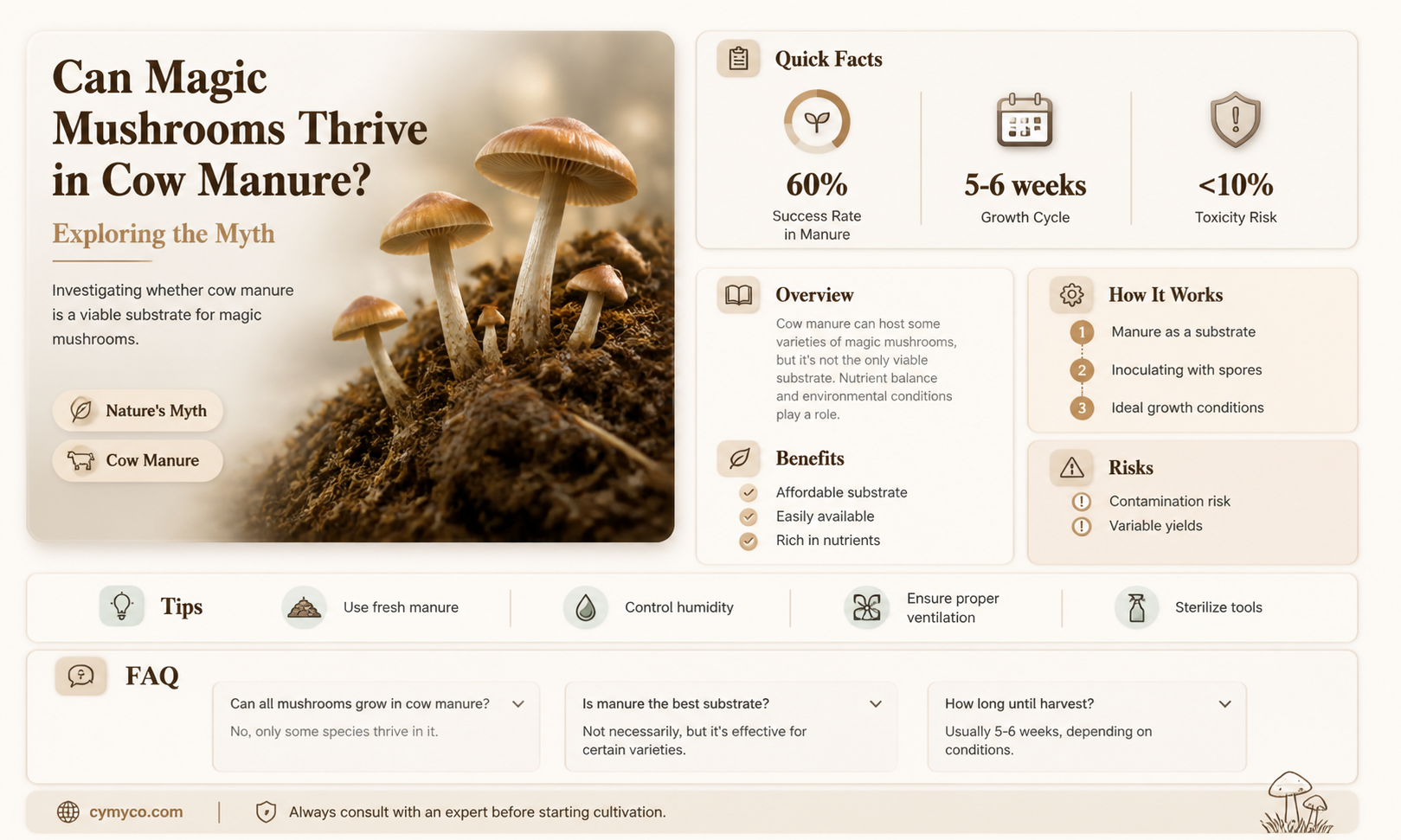 do magic mushrooms grow in cow manure