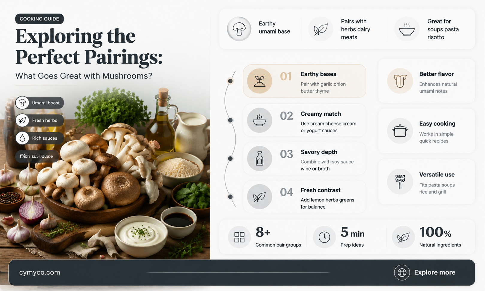 what goes good with mushrooms