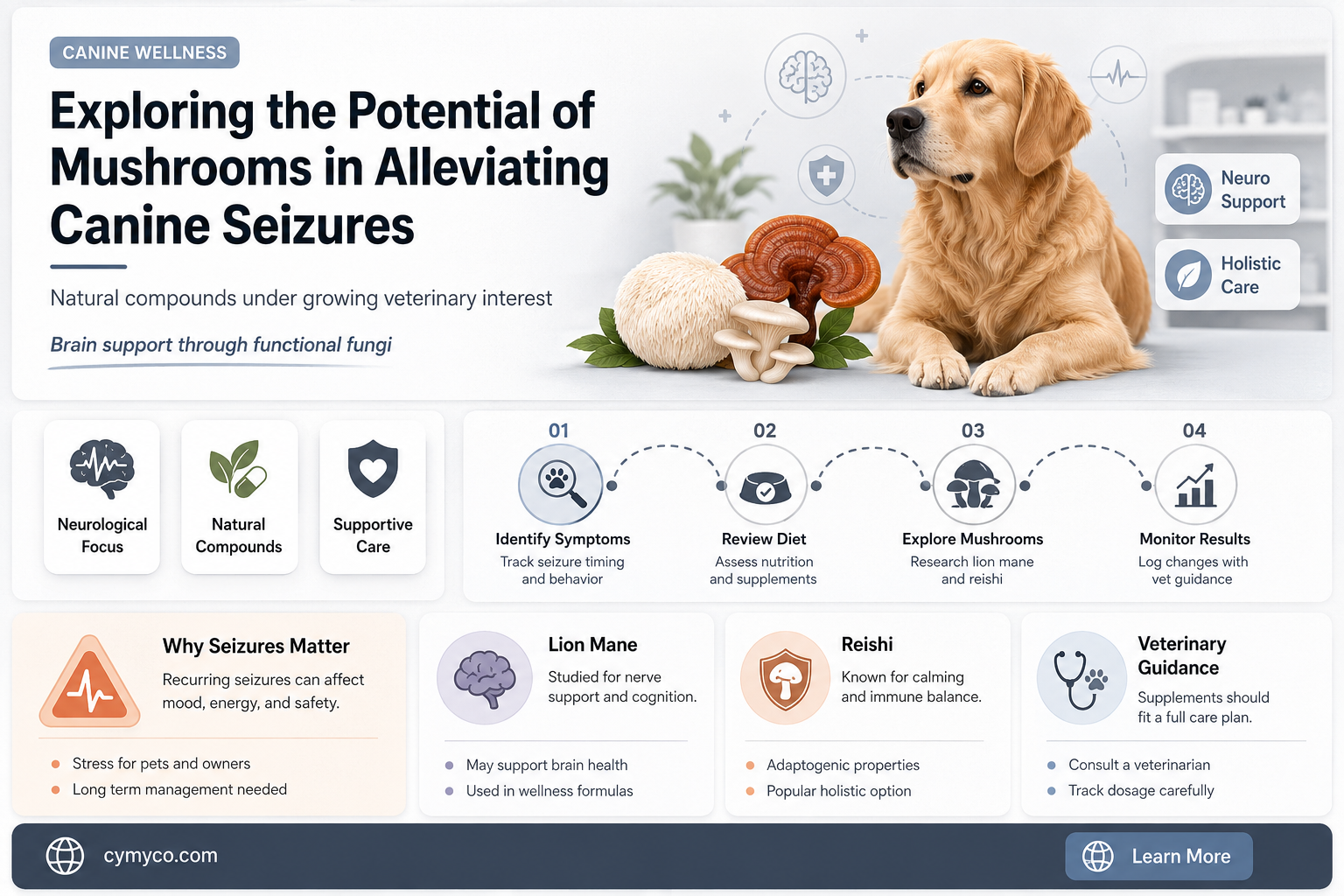 can mushrooms help dogs with seizures