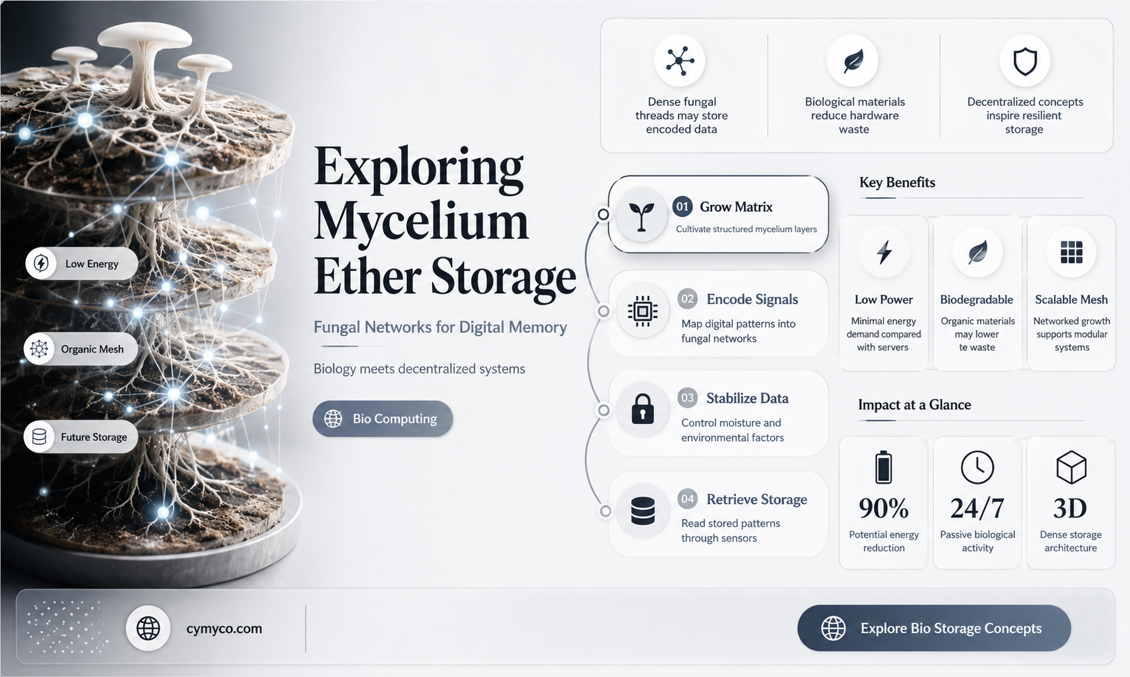 can mycelium store ether