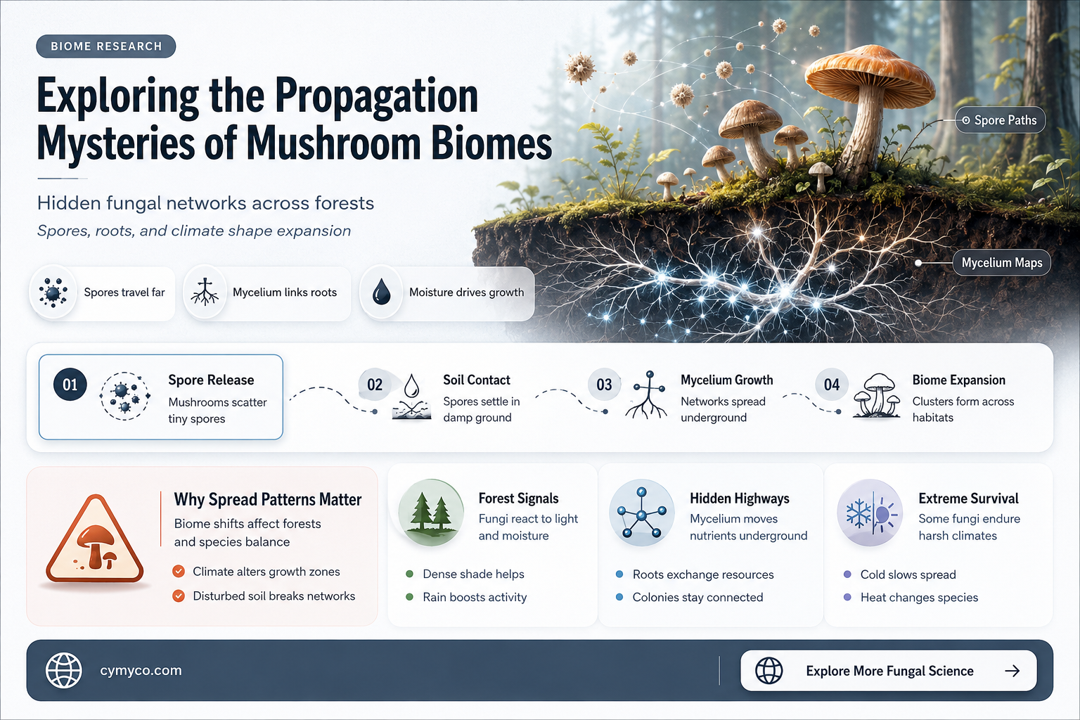 does mushroom biome spread