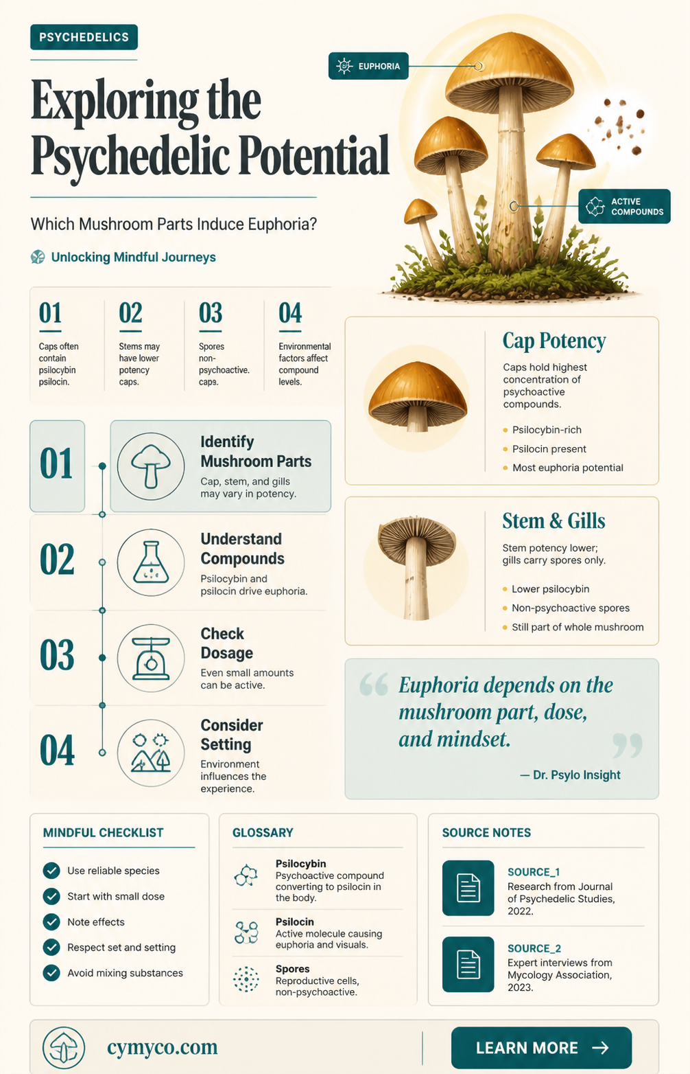 what part of mushrooms gets you hihg