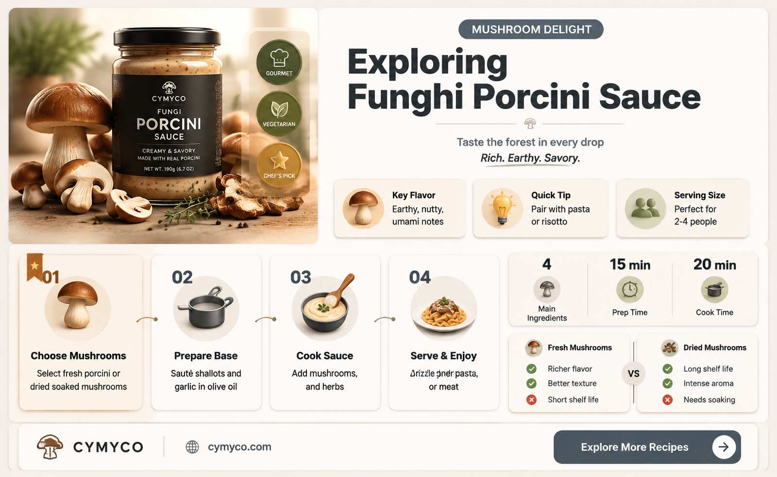 what is funghi porcini sauce