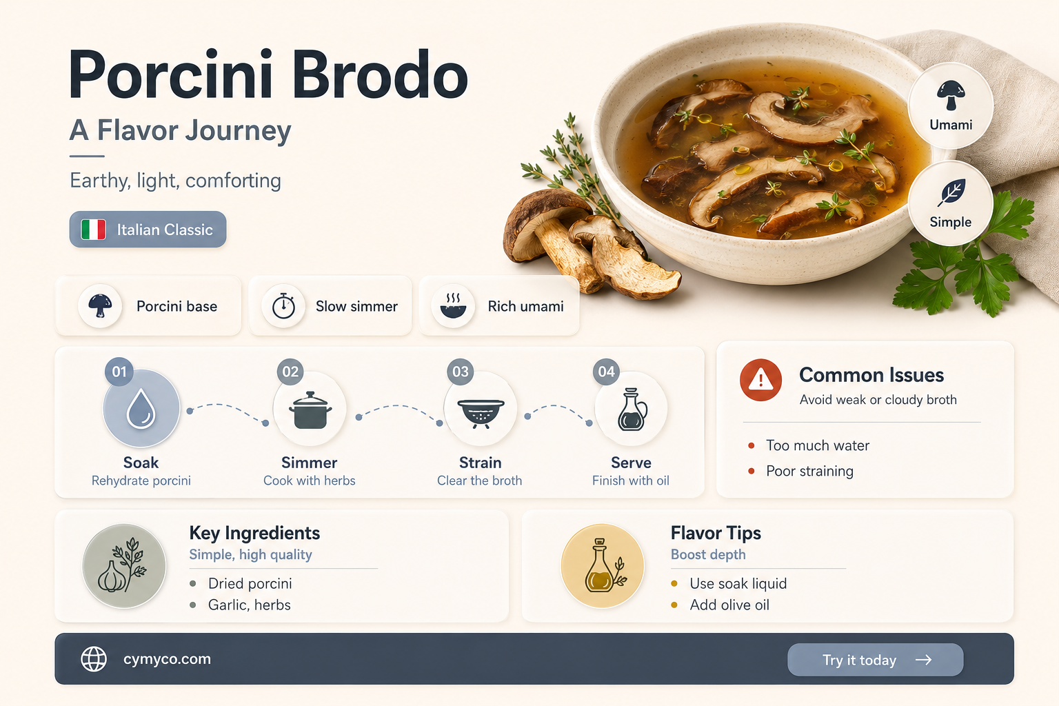 what is porcini brodo