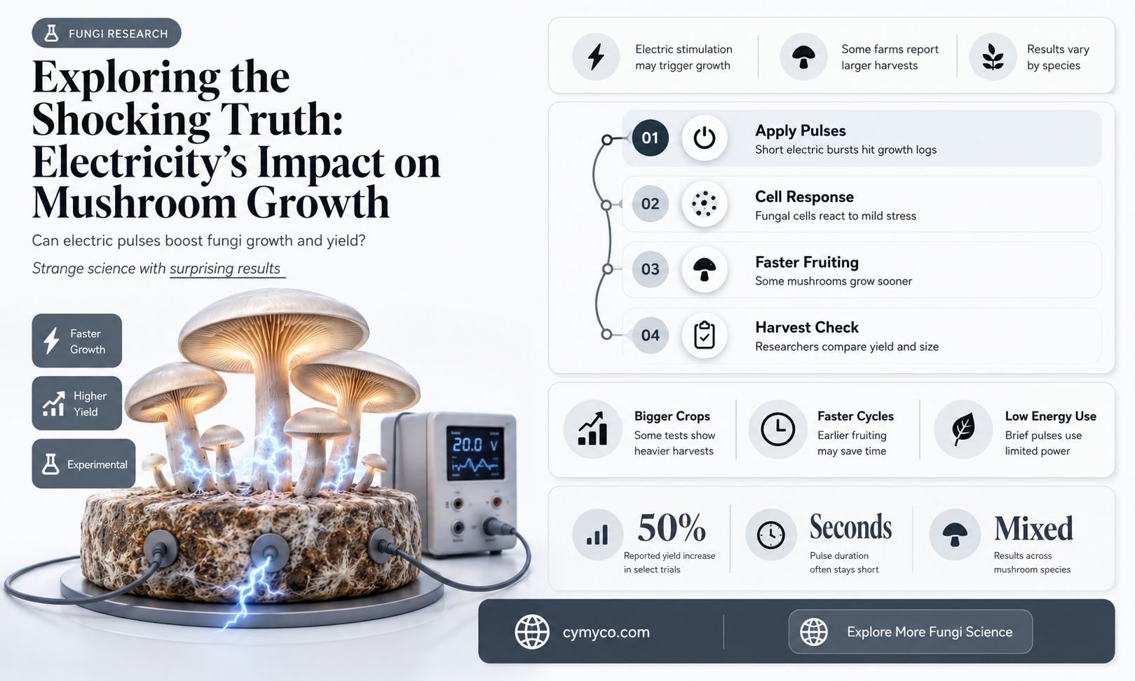 does electricity make mushrooms grow