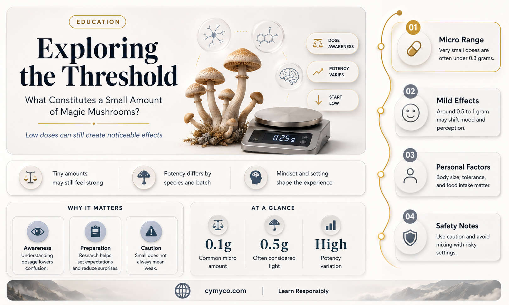 how much magic mushroom is a small amount