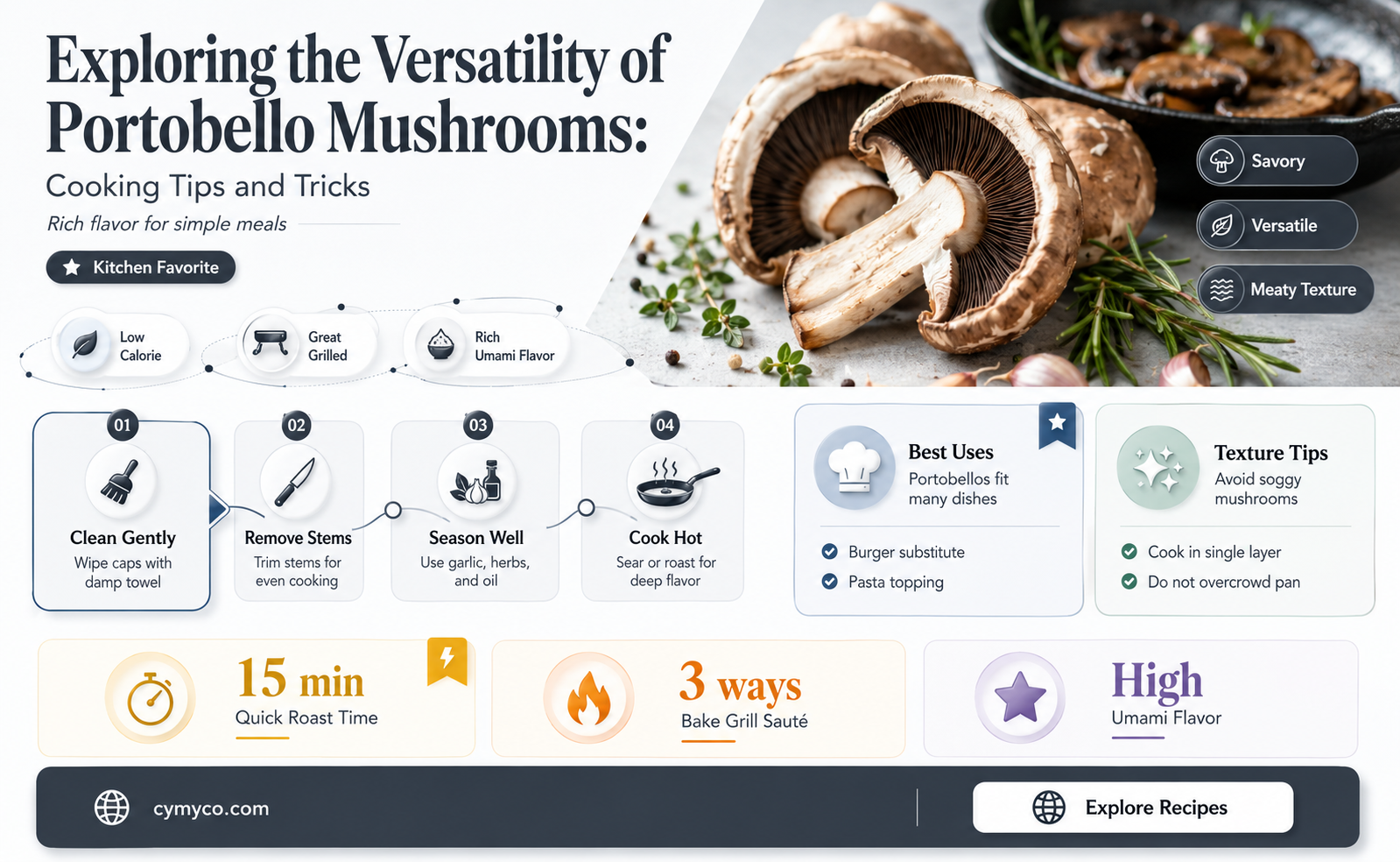 do i have to cook portobello mushrooms