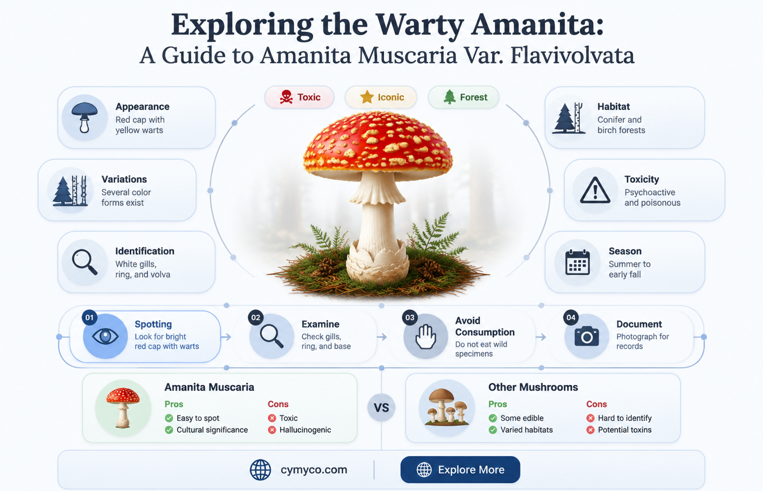 are the warts on amanita muscaria var flavivolvata