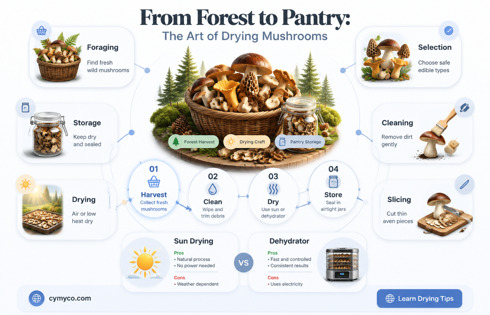 how to make dried mushroom