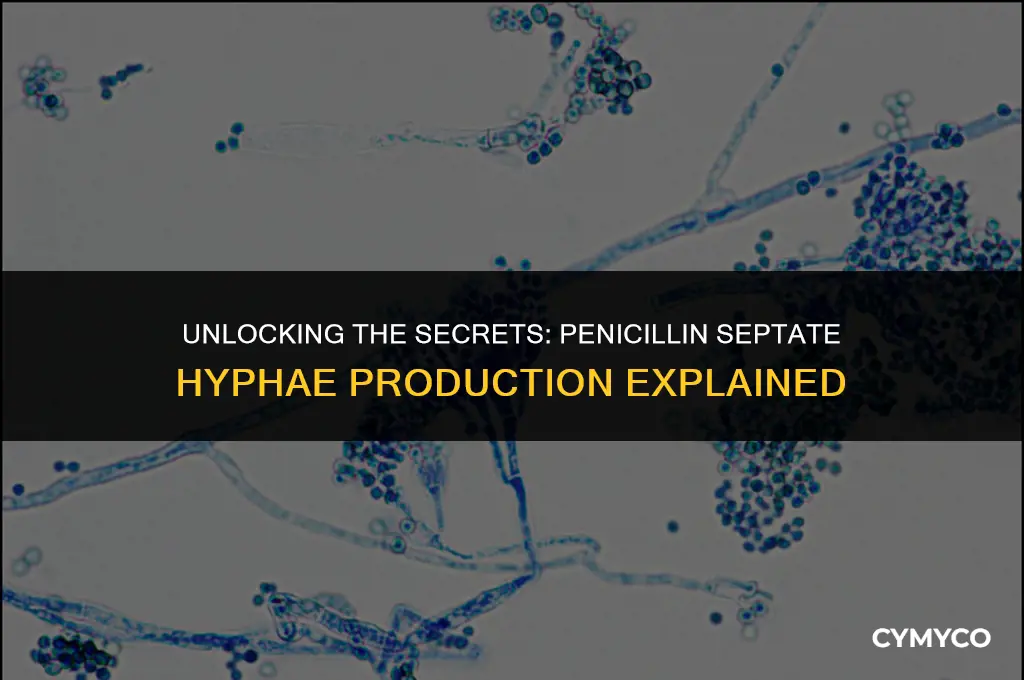 how are penicillin septate hyphae produced