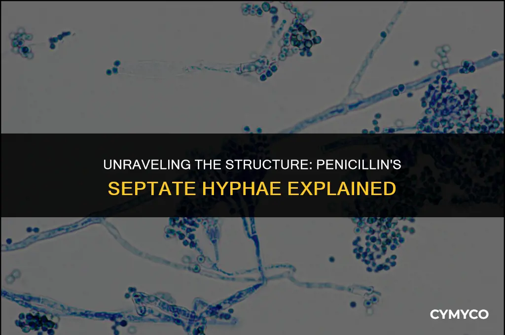 how are penicillin septate hyphae