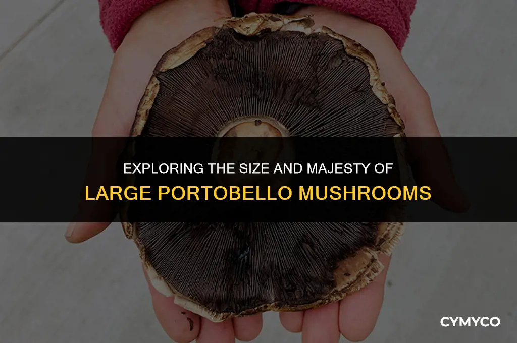 how big is a large portobello