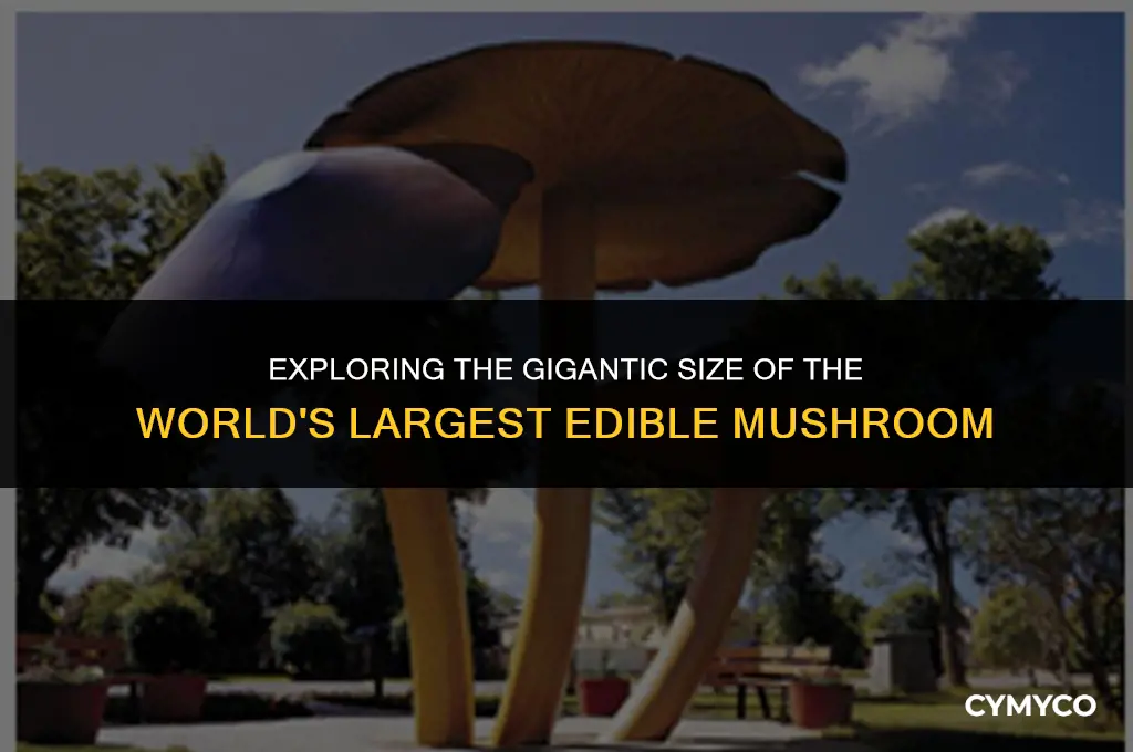 how big is the worlds largest edible mushroom