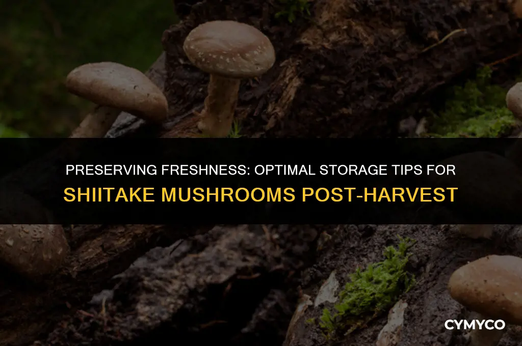 how do you store your shiitake mushrooms after harvesting