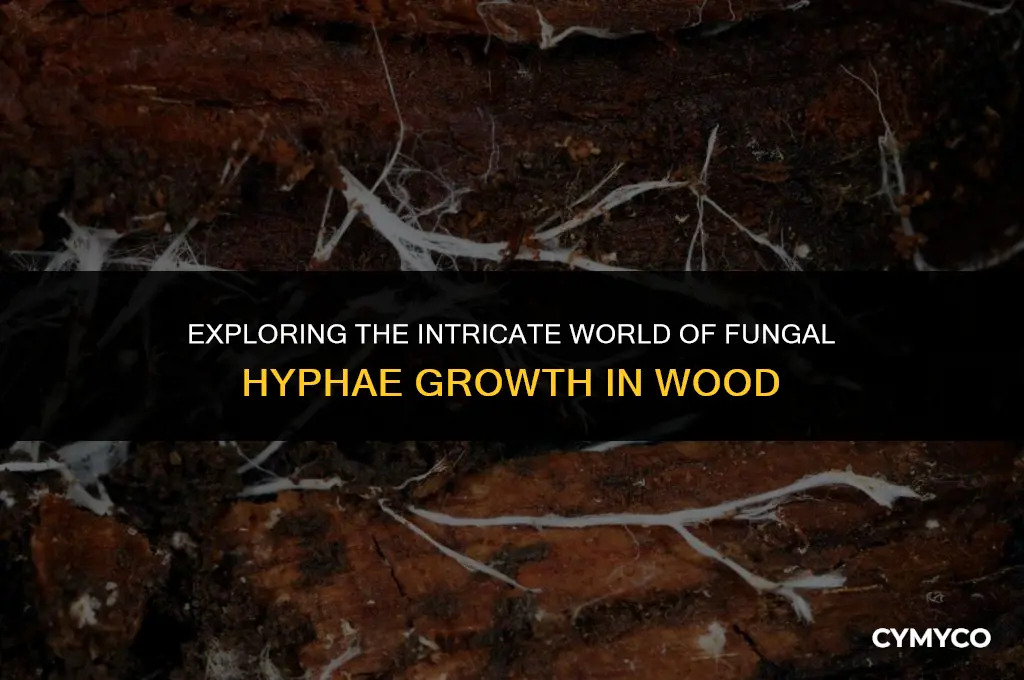 how does a fungus grow in wood hyphae