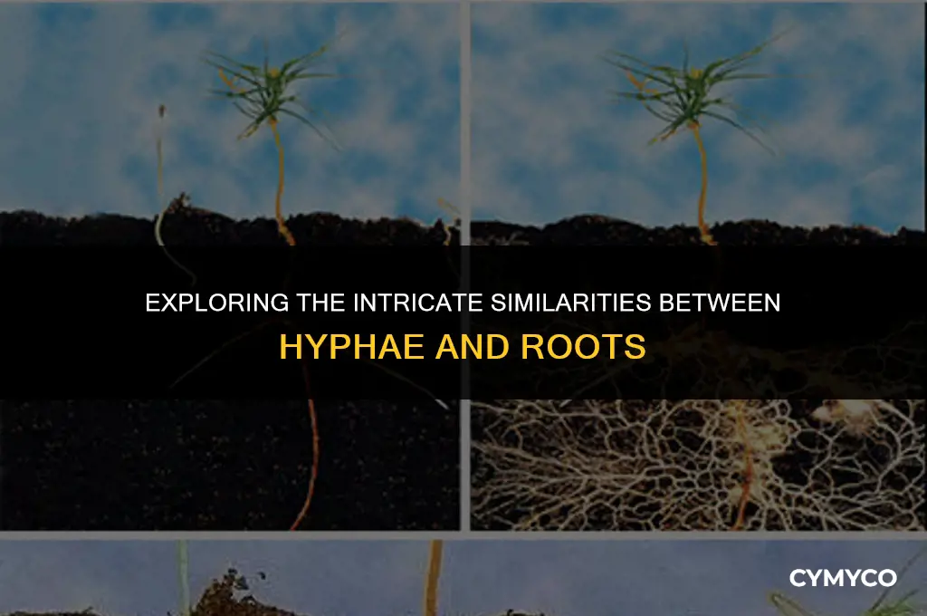 how does hyphae resemble roots