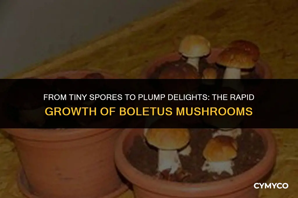 how fast do boletus grow