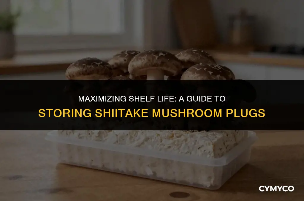 how long can you store shiitake mushroom plugs