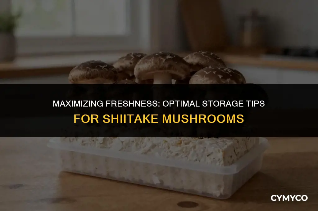 how long can you store shiitake mushrooms
