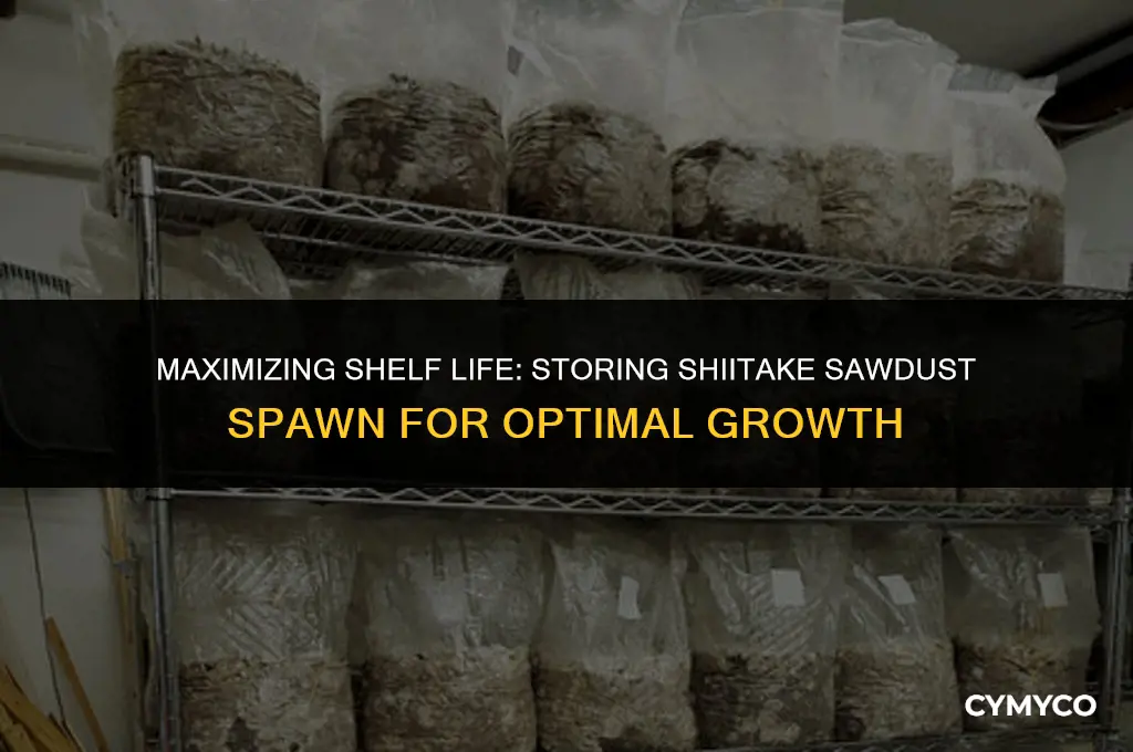 how long can you store shiitake sawdust spawn