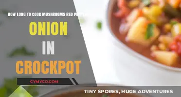 Slow-Cooked Delight: Mushrooms, Red Peppers, and Onions in a Crockpot