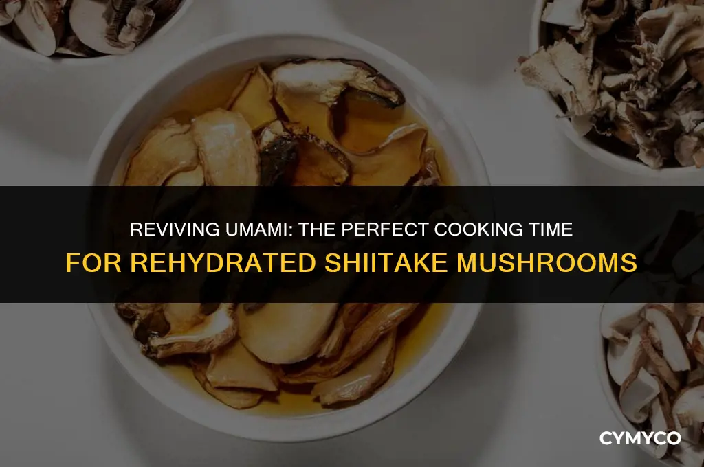 how long to cook rehydrated shiitake mushrooms