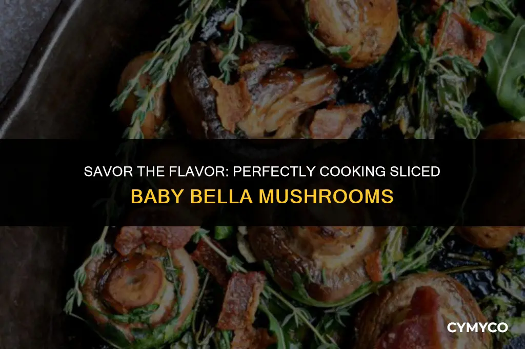 how long to cook sliced baby bella mushrooms