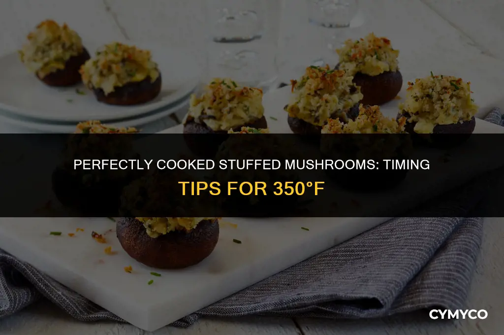 how long to cook stuffed mushrooms at 350 without
