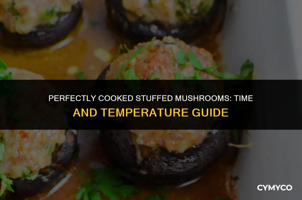 how long to cook stuffed mushrooms what temp