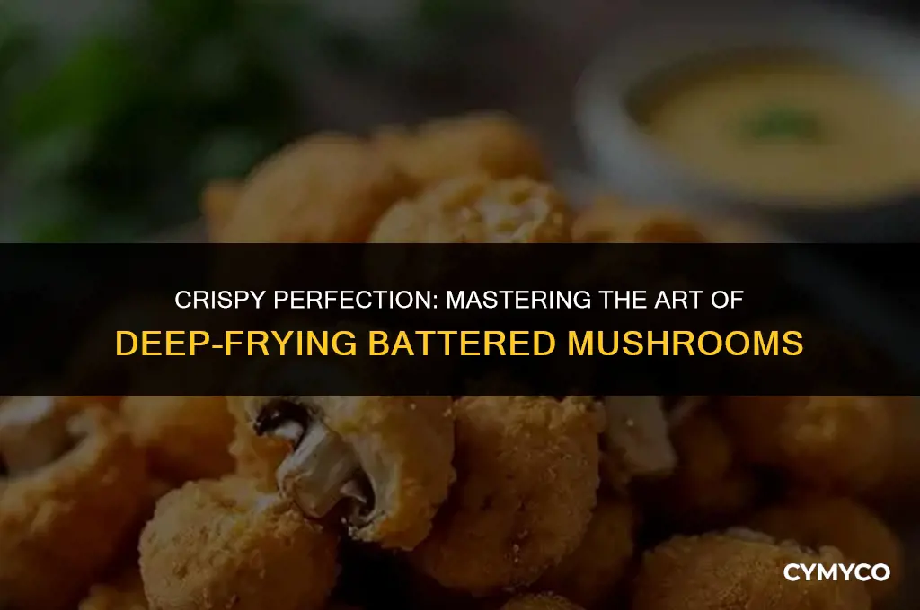 how long to deep fry battered mushrooms