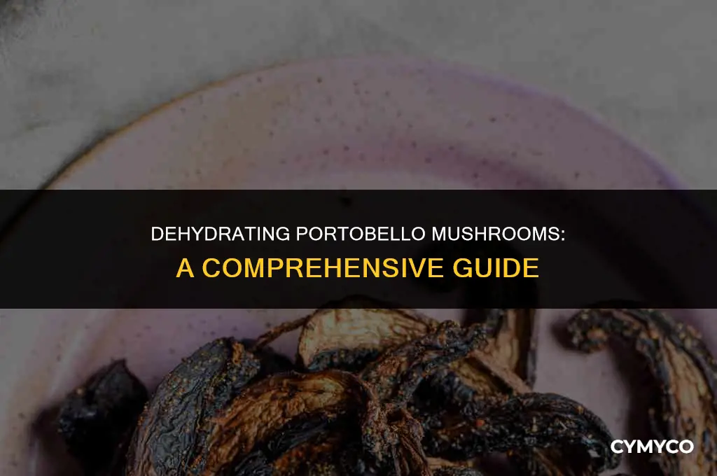 how long to dehydtae portbello mushroom