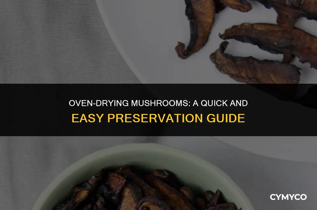 how long to dry mushrooms in oven