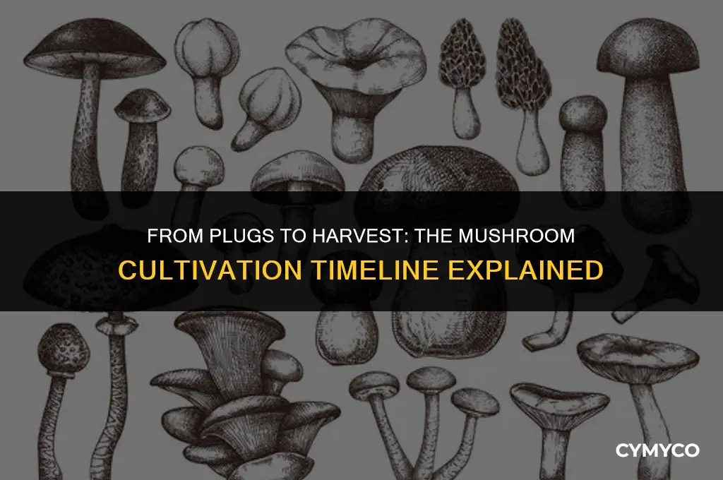 how long to get mushrooms from plugs
