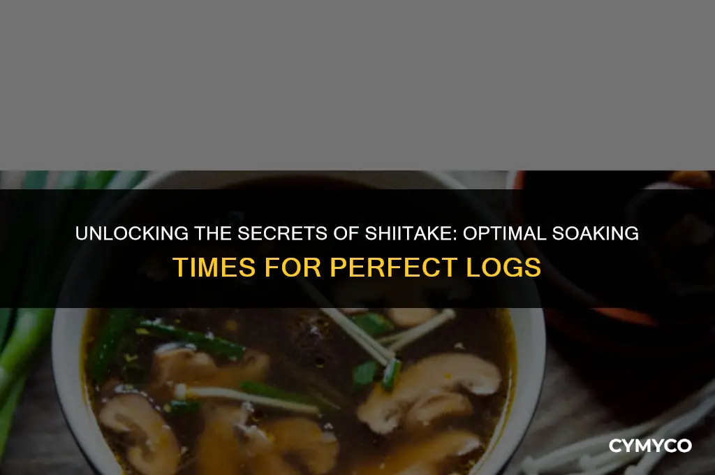 how long to soak shiitake logs