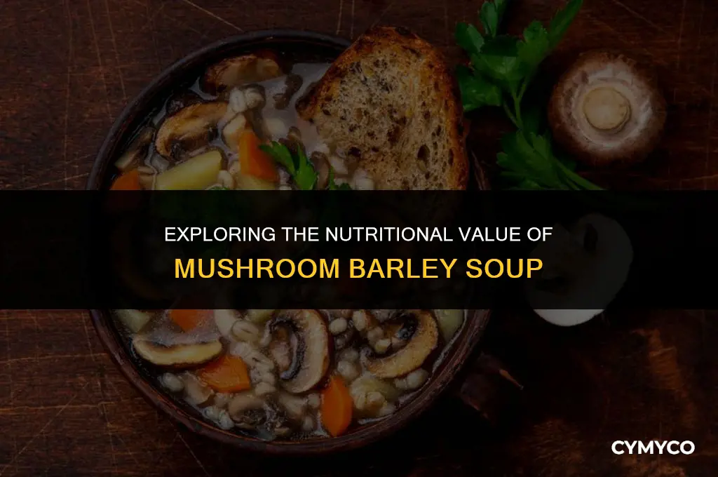 how many calories are in mushroom barley soup