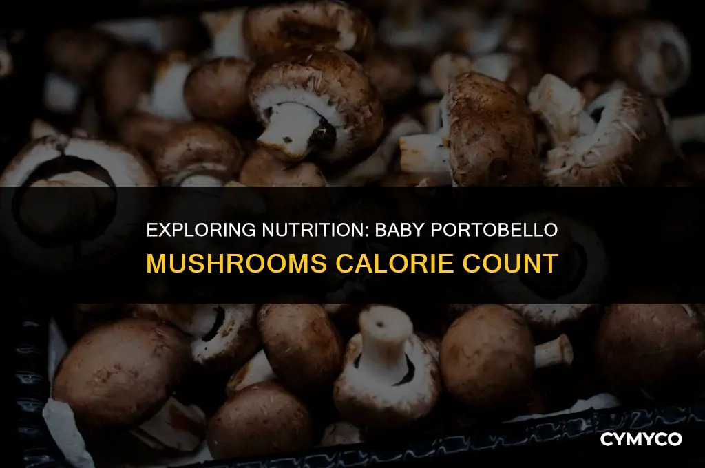 how many calories in 1 baby portobello mushrooms