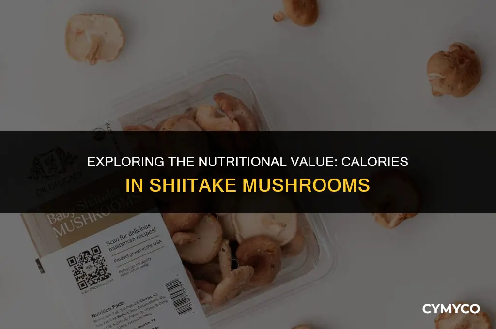 how many calories in a cup of shiitake mushrooms