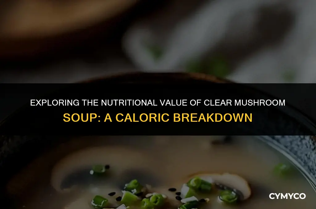 how many calories in clear mushroom soup