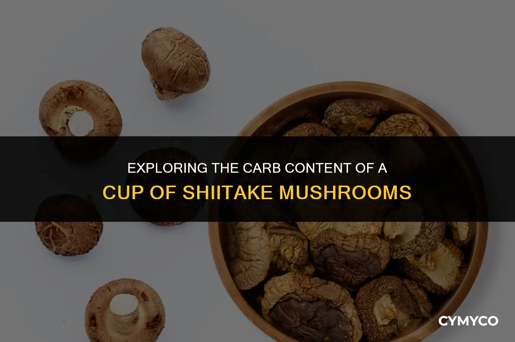 how many carbs does cup of shiitake have