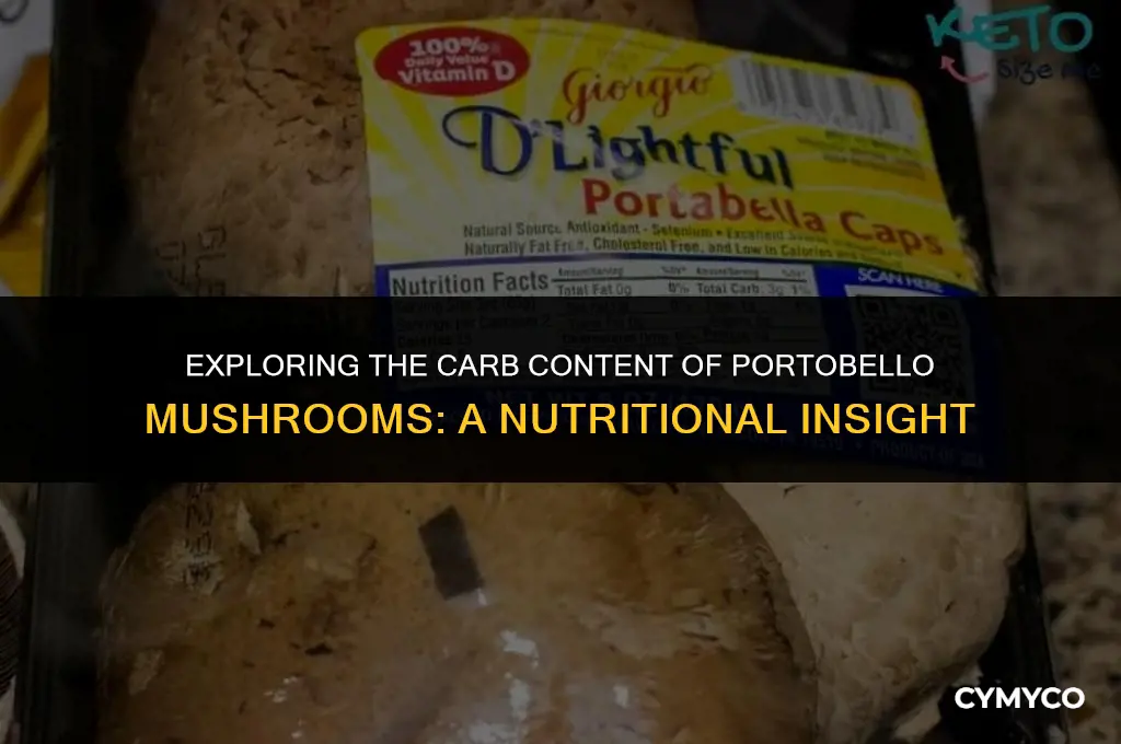how many carbs in portobello