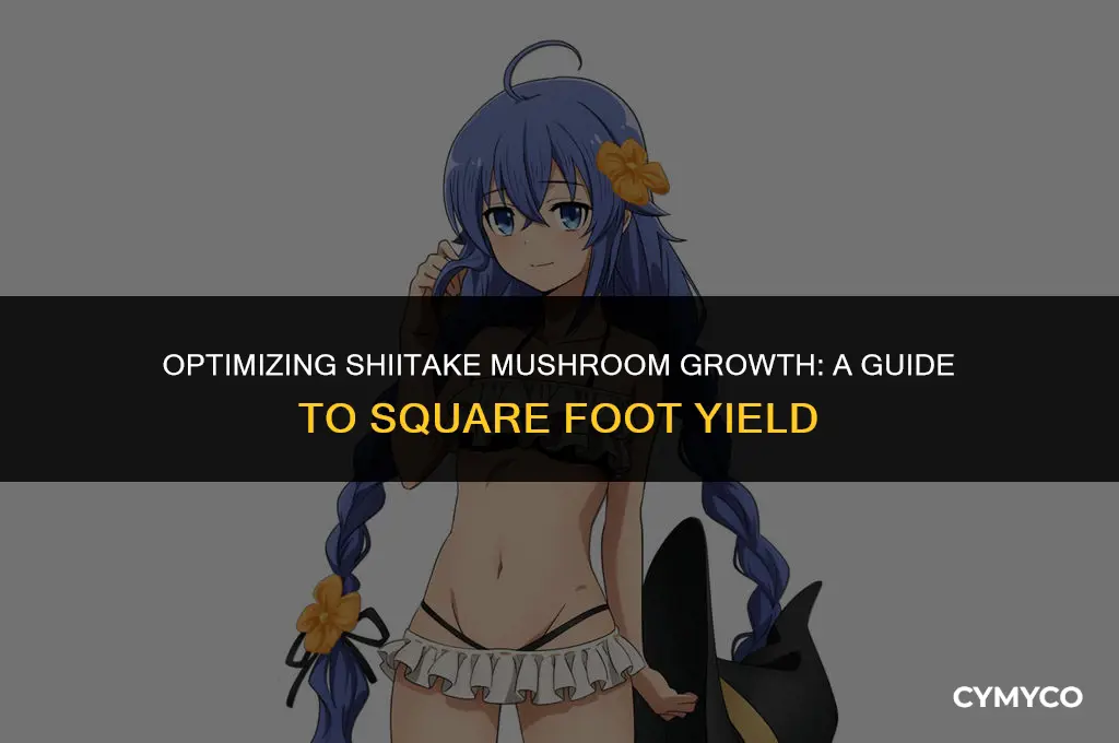 how many shiitake mushrooms per square foot