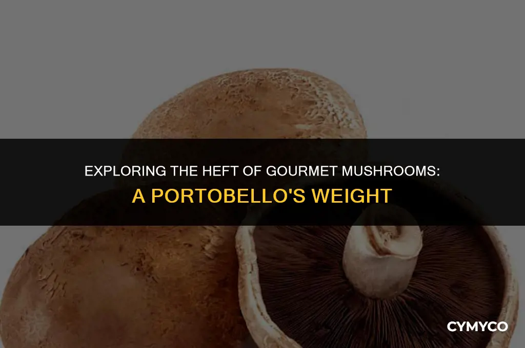 how much does a large portobello mushroom weigh