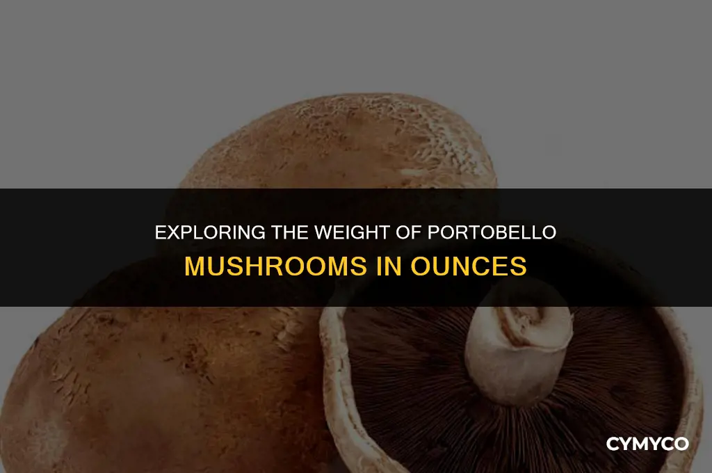 how much does a portobello mushroom weigh in ounces