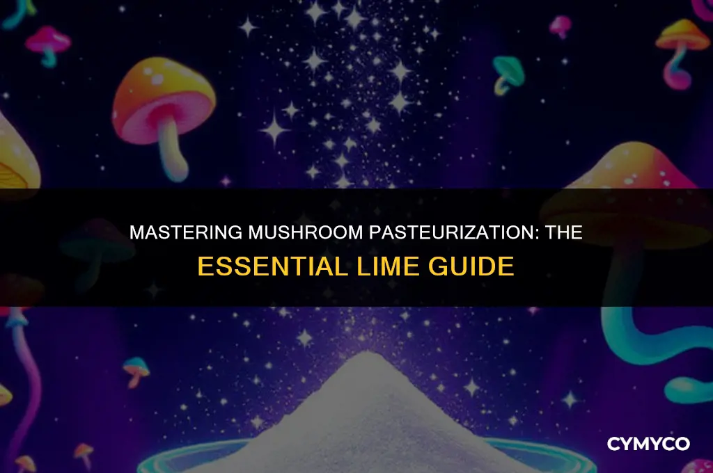 how much lime for mushroom pastuerization