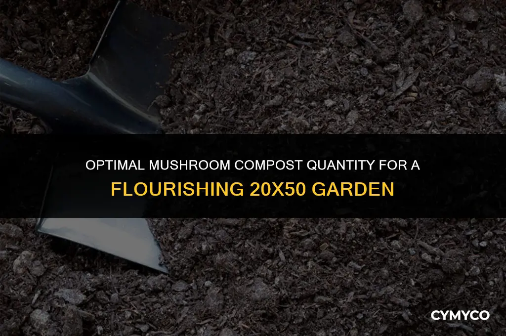 how much mushroom compost for a 20x50 garden
