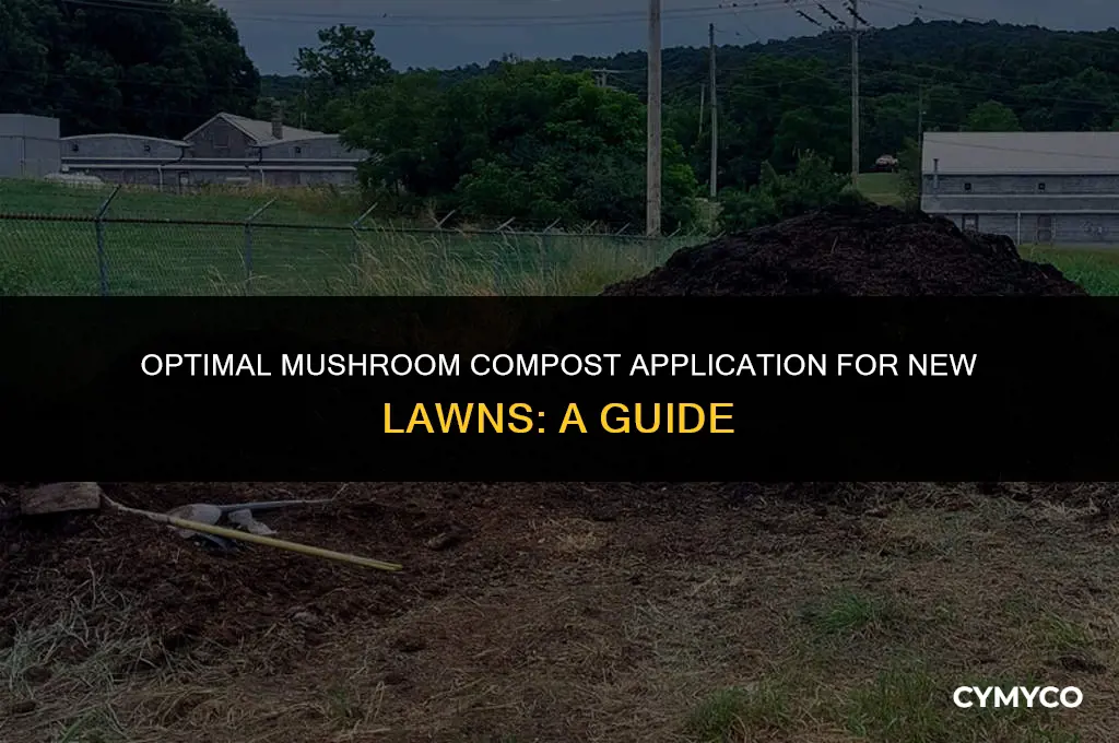 how much mushroom compost for new lawns