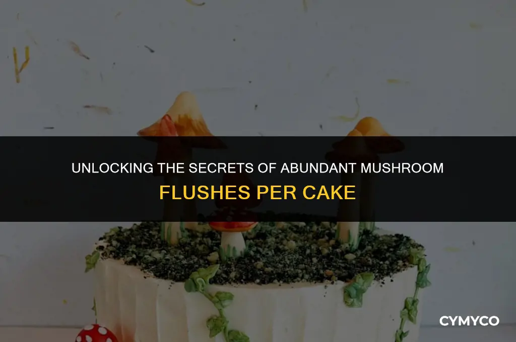 how much mushroom flushes per cake